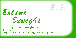balint sumeghi business card